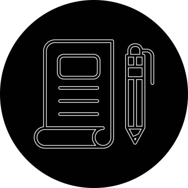 Bir kitap simgesinin vektör illüstrasyonu