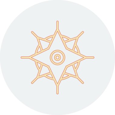 Çemberli bir yıldızın vektör çizimi