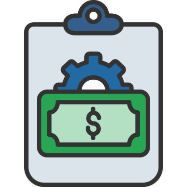 Doları vektör satırı simgesi