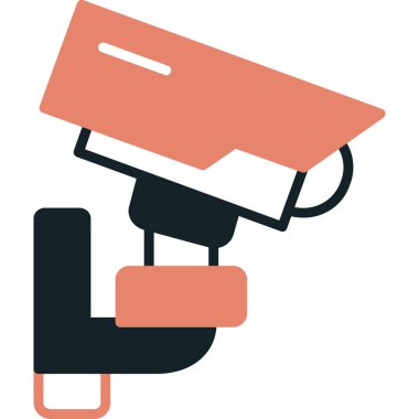 CCTV kamera simgesi vektör illüstrasyonu