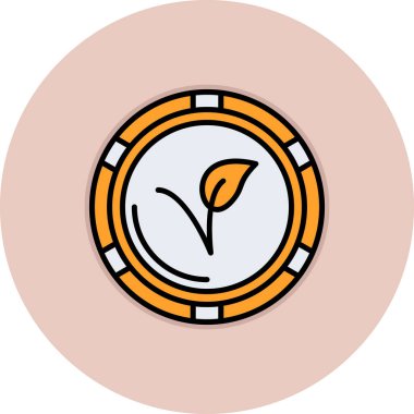 Bir yaprak simgesinin vektör illüstrasyonu