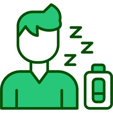 Adam uyuyan ikon. Beyaz arkaplanda izole edilmiş web tasarımı için ana hatlı insan uyku vektörü simgesi