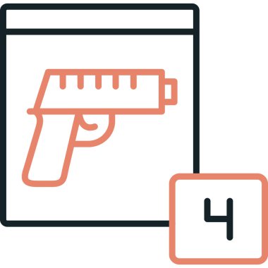 Kurşun. Web simgesi basit illüstrasyon