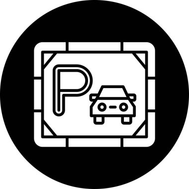 park simgesi, vektör illüstrasyonu