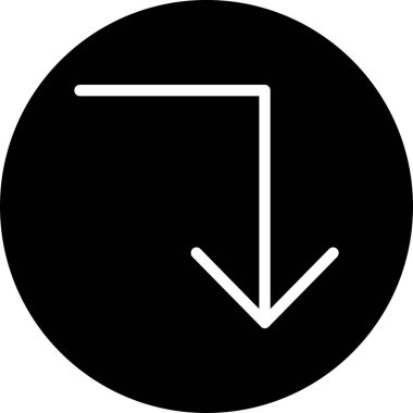 Taslak biçiminde ok aşağı yönlü simge