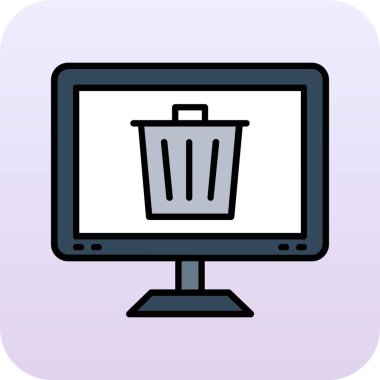 bilgisayar vektörü düz tasarım simgesi