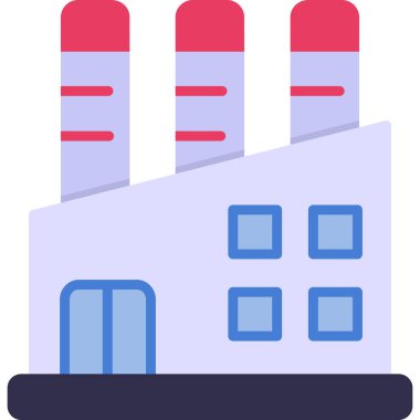 Fabrika simgesi vektör illüstrasyonu