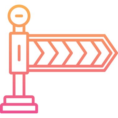 Yol işareti simgesi. vektör illüstrasyonu