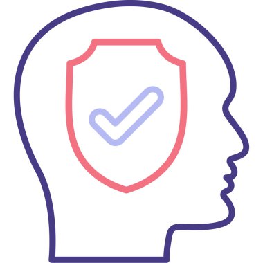 Koruma. Web simgesi basit illüstrasyon