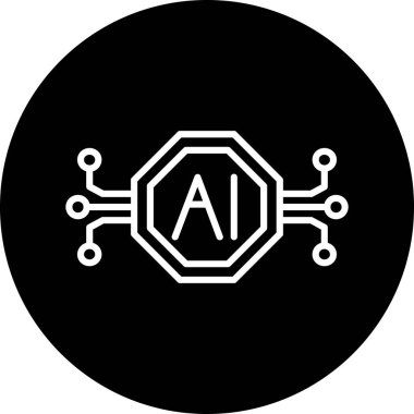 ai simgesi modern moda arka planında