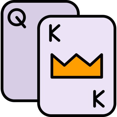 kartlar simgesi vektör illüstrasyon