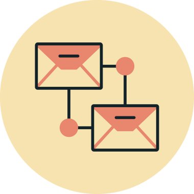 E-posta. Web simgesi basit illüstrasyon