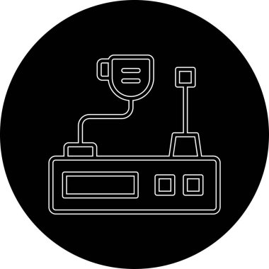 Elektronik fareli kişisel bilgisayarın vektör simgesi