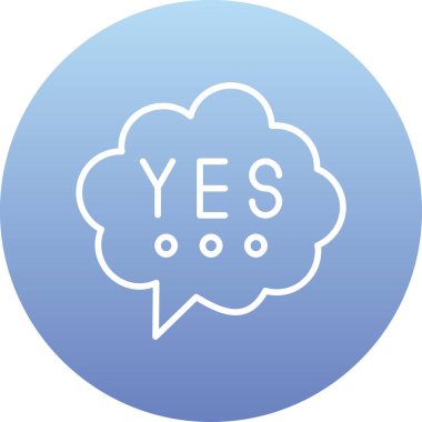 evet web simgesi, vektör illüstrasyonu