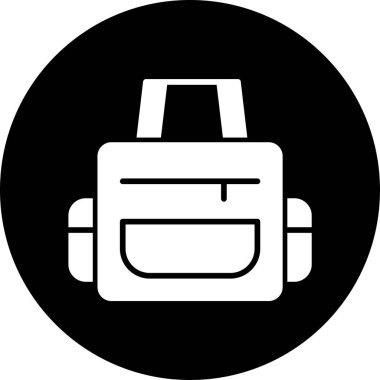 çanta çanta simgesi, basit vektör illüstrasyonu