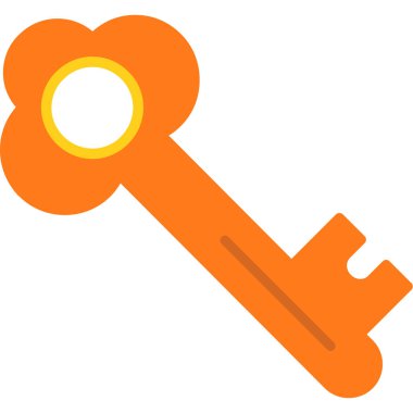 Web ve mobil uygulaması tasarımı, anahtar logo kavramı için beyaz arka plan üzerinde izole anahtar simge vektör