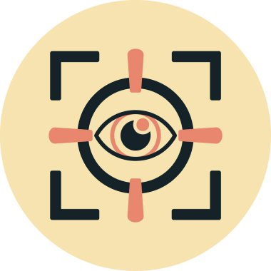 Göz simgesi vektör illüstrasyonu