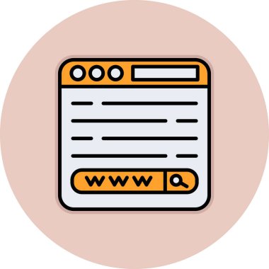 Web tarayıcı simgesi vektör illüstrasyonu
