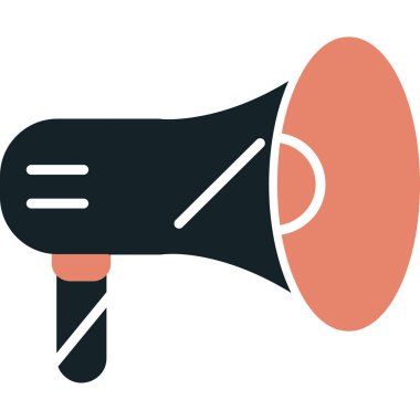 Megafon ikonu vektör illüstrasyonu