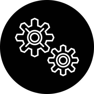 Modern dişli simgesinin vektör çizimi