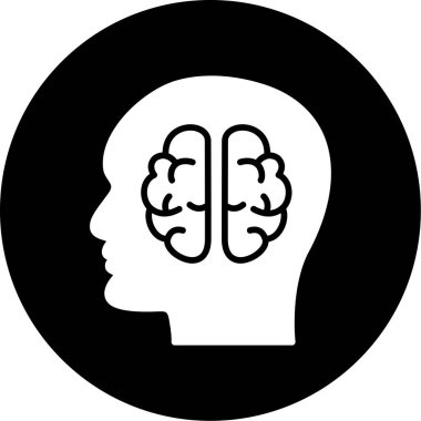 Beyin. Web simgesi basit illüstrasyon