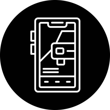 Mobil uygulama simgesinin vektör illüstrasyonu