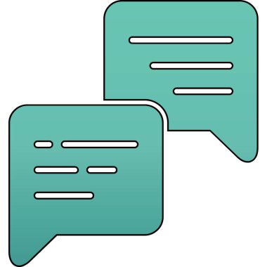 Sohbet simgesi, vektör çizimi