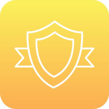 Kalkan vektör simgesi çizimi