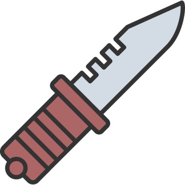 Kılıç. Web simgesi basit illüstrasyon