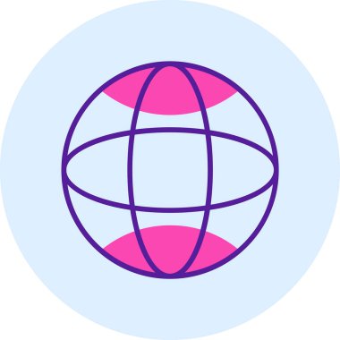 Küre. Web simgesi basit illüstrasyon