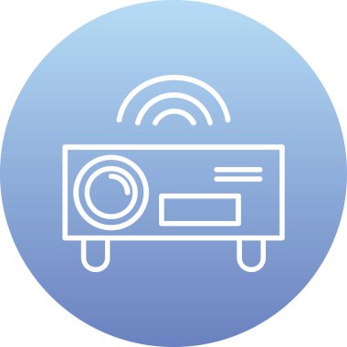 Radyo. Web simgesi basit illüstrasyon