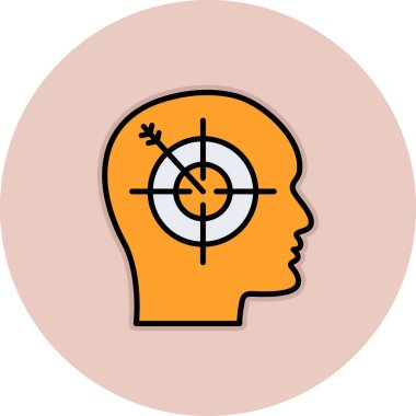 Hedef simgesi olan bir beyin