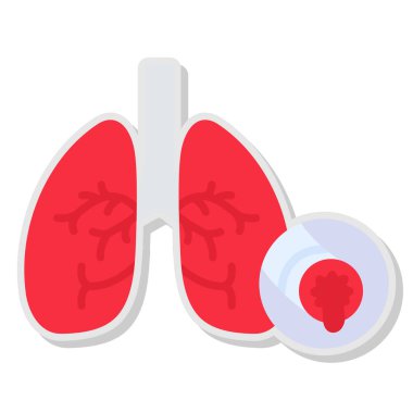 Tıbbi maske simgesi, çizgi film tarzı