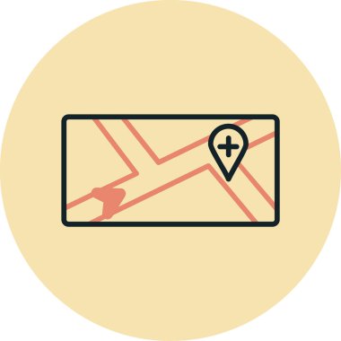 harita pin ikonu vektör illüstrasyonu