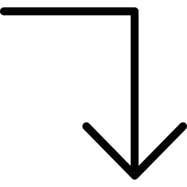 ok sol ok simgesi ana hat biçiminde