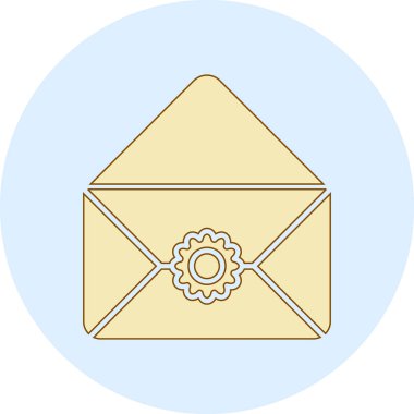 Zarf simgesi. e-posta iletisi ve harf teması. Yalnız tasarım. vektör illüstrasyonu