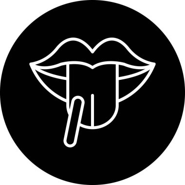 Dudaklar. Web simgesi basit illüstrasyon