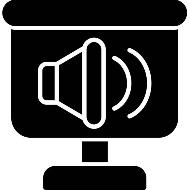 Hoparlör simgesinin vektör illüstrasyonu