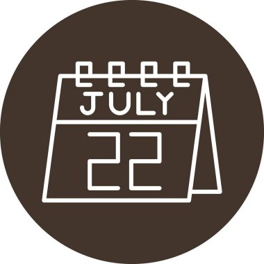 Takvim simgesinin vektör illüstrasyonu