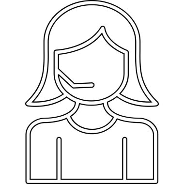 kadın yüz profili ikon vektör illüstrasyon tasarımı