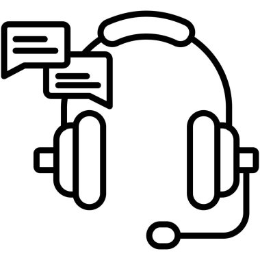 Kulaklık. Web simgesi basit illüstrasyon