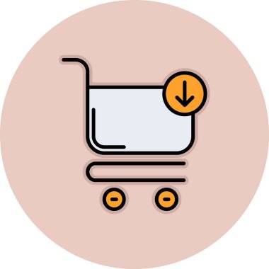 Alışveriş arabası simgesinin vektör çizimi