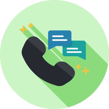 iletişim düz vektör simgesi