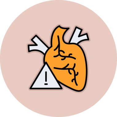 Kalp. Web simgesi basit illüstrasyon