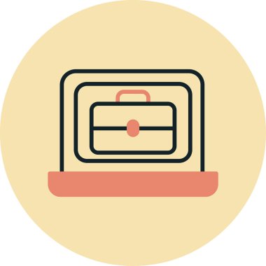 bavul simgesi, vektör çizimi