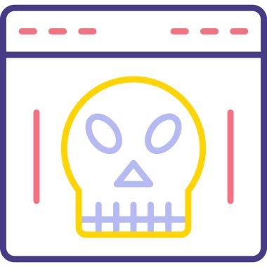 Öldüler. Web simgesi basit illüstrasyon