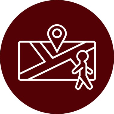 Harita işaretleyici. düz tasarım çizimi