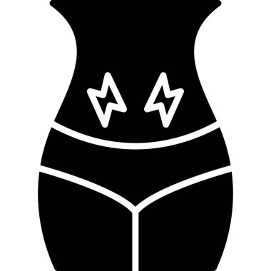 Kadın vücudu. Web simgesi basit tasarım