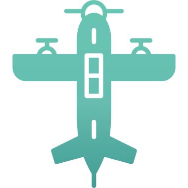 Uçak. Web simgesi basit illüstrasyon