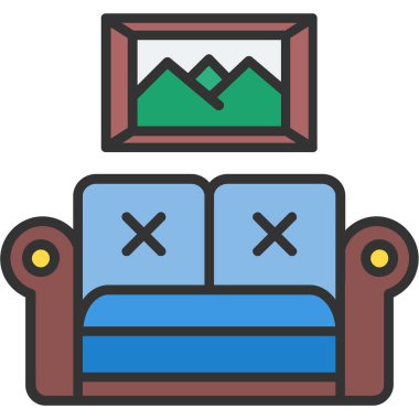 Otel simgesi vektör illüstrasyonu